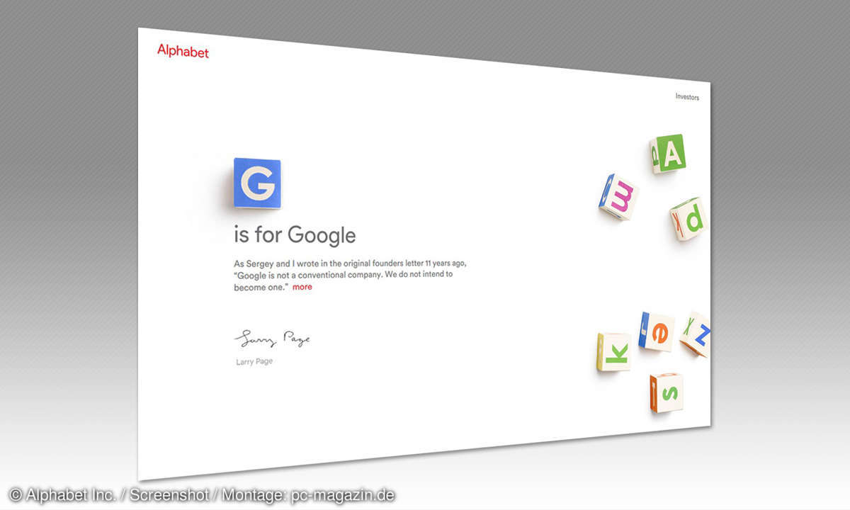 Webseite von Alphabet Inc.