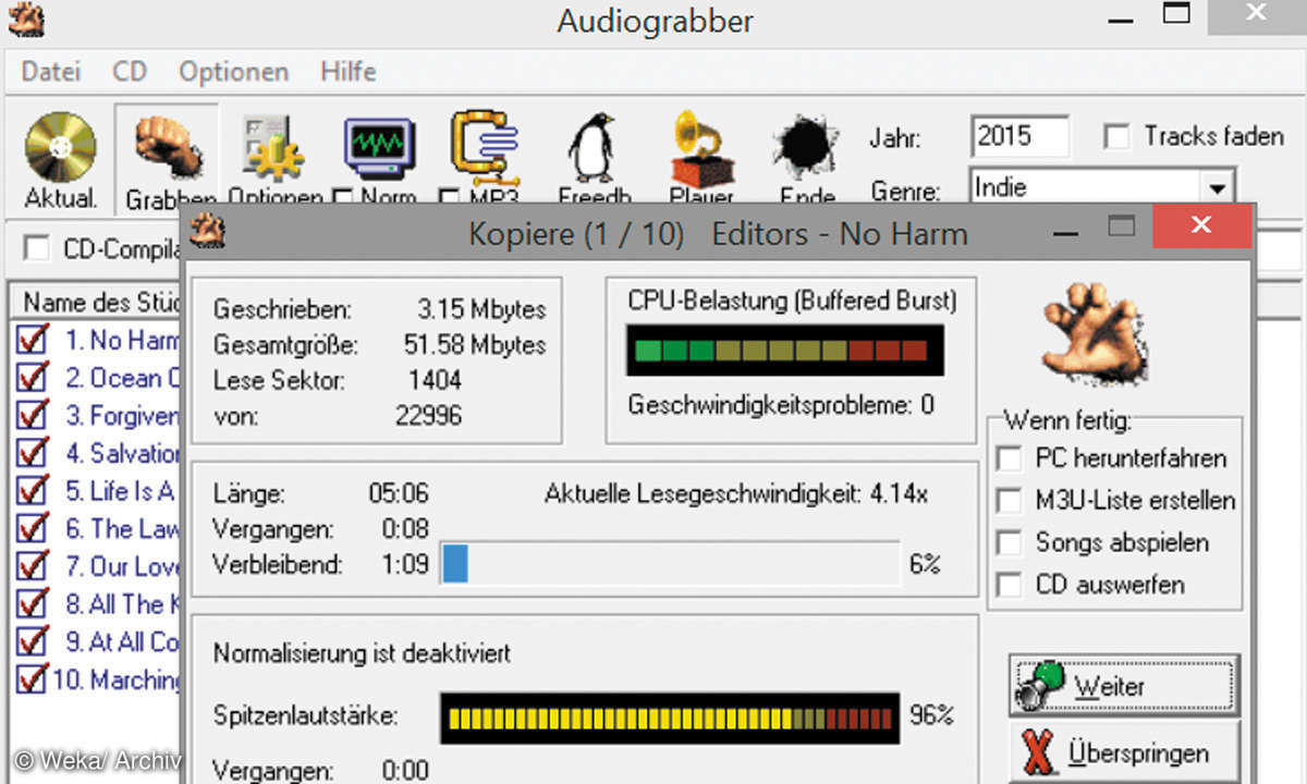 Screenshot: Audiograbber