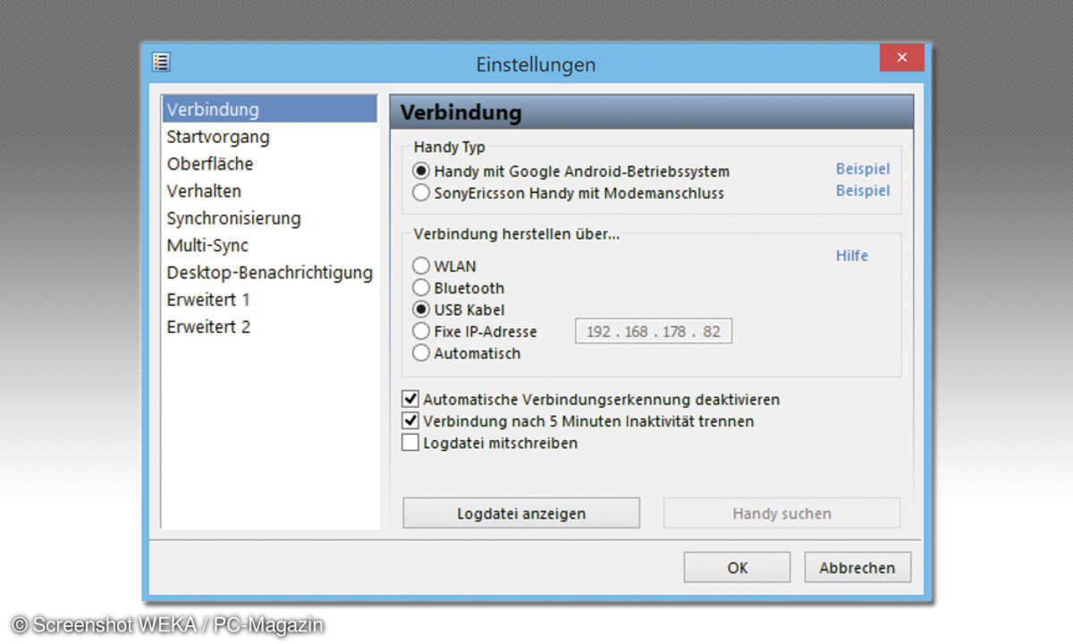 Datensicherung mit MyPhone Explorer