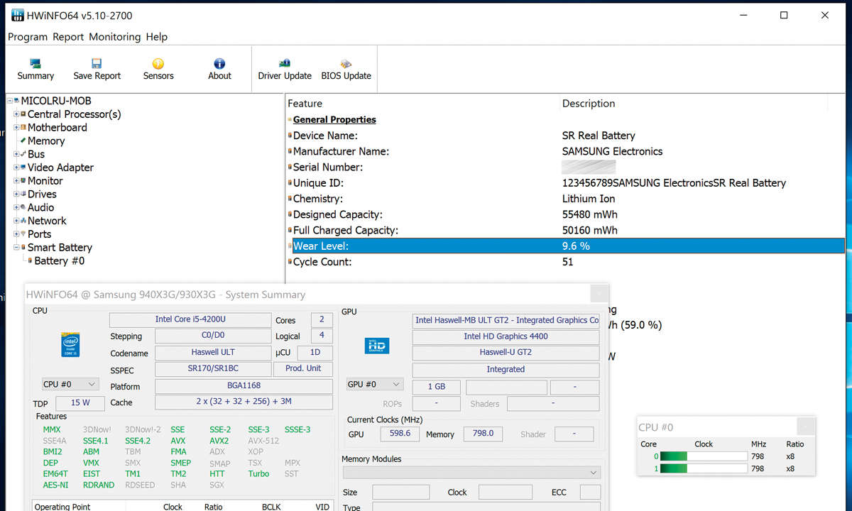 Screenshot: Hwinfo