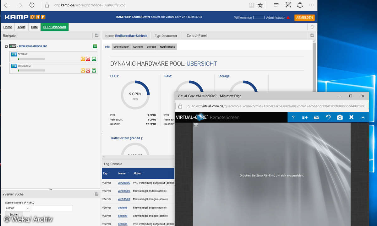 Screenshot 3: Virtualisierung