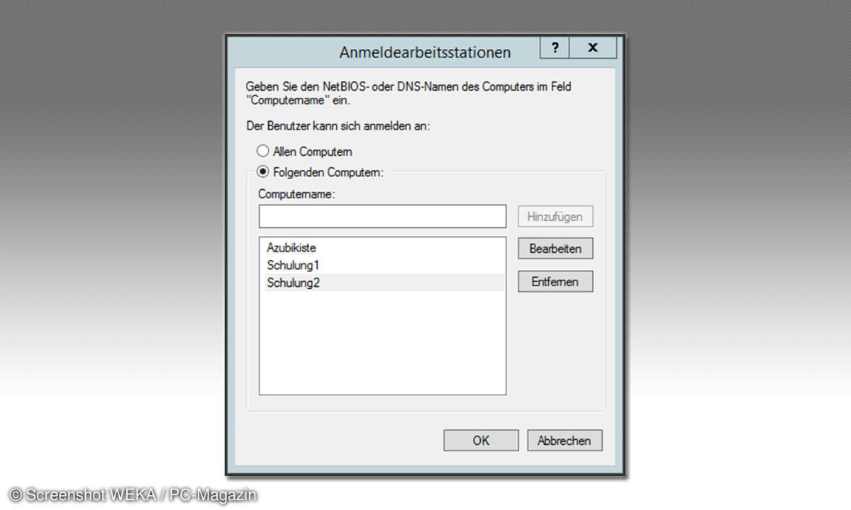 Anmeldearbeitsstationen
