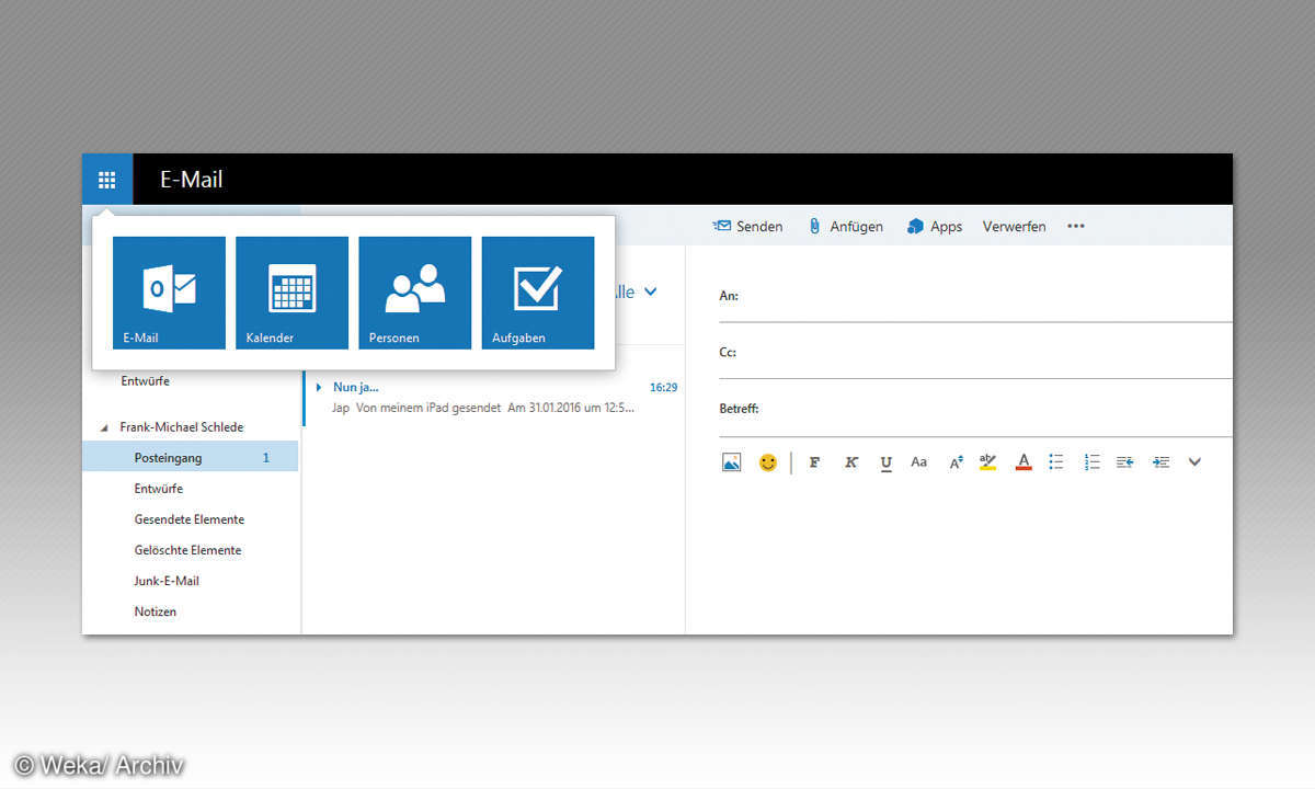 Screenshot: E-mail