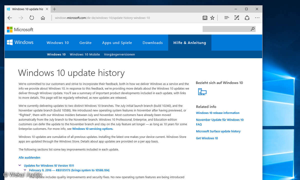 Screenshot: Windows 10 Business