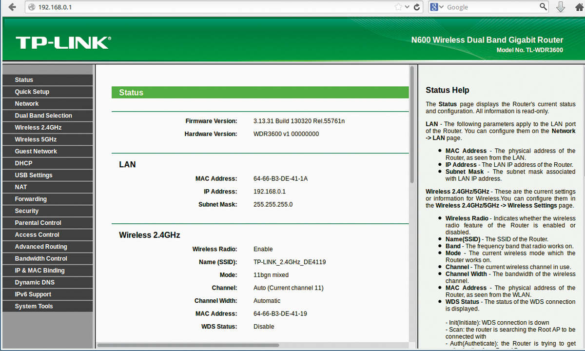 TP-Link: Screenshot