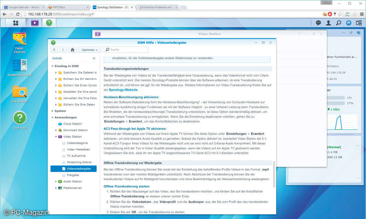 Synology Transkodierungshilfe
