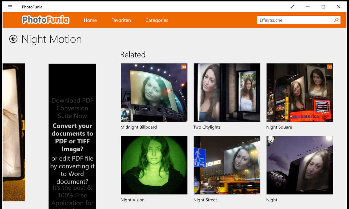 Screenshot: Photo Funia