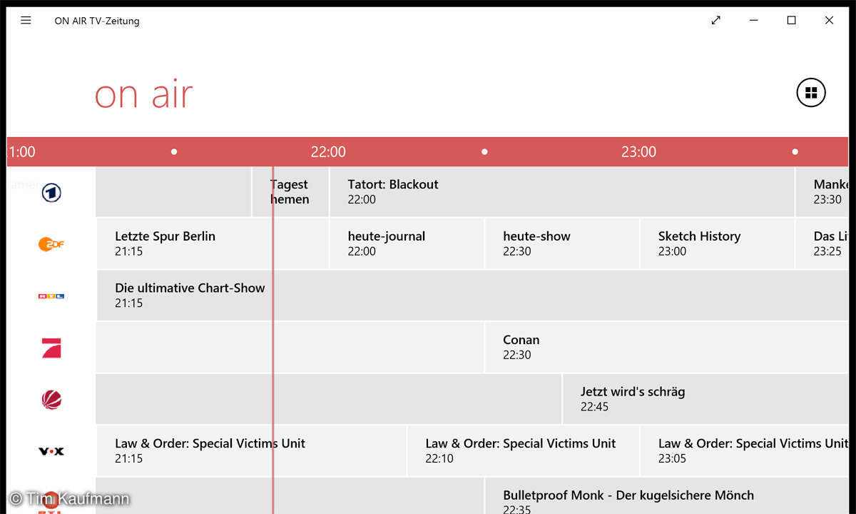 Screenshot: On Air TV Programm