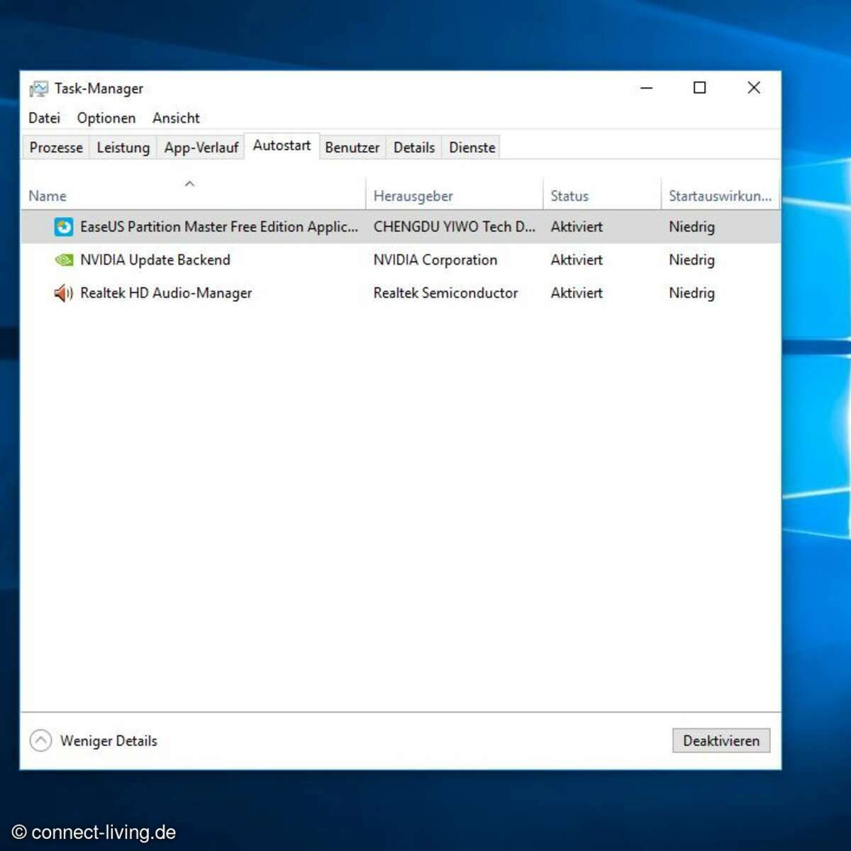 Windows schneller machen: Autostart bearbeiten