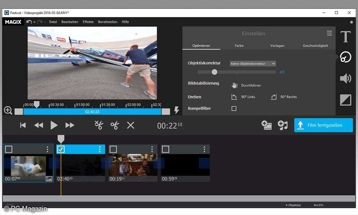 Magix Fastcut: Screenshot