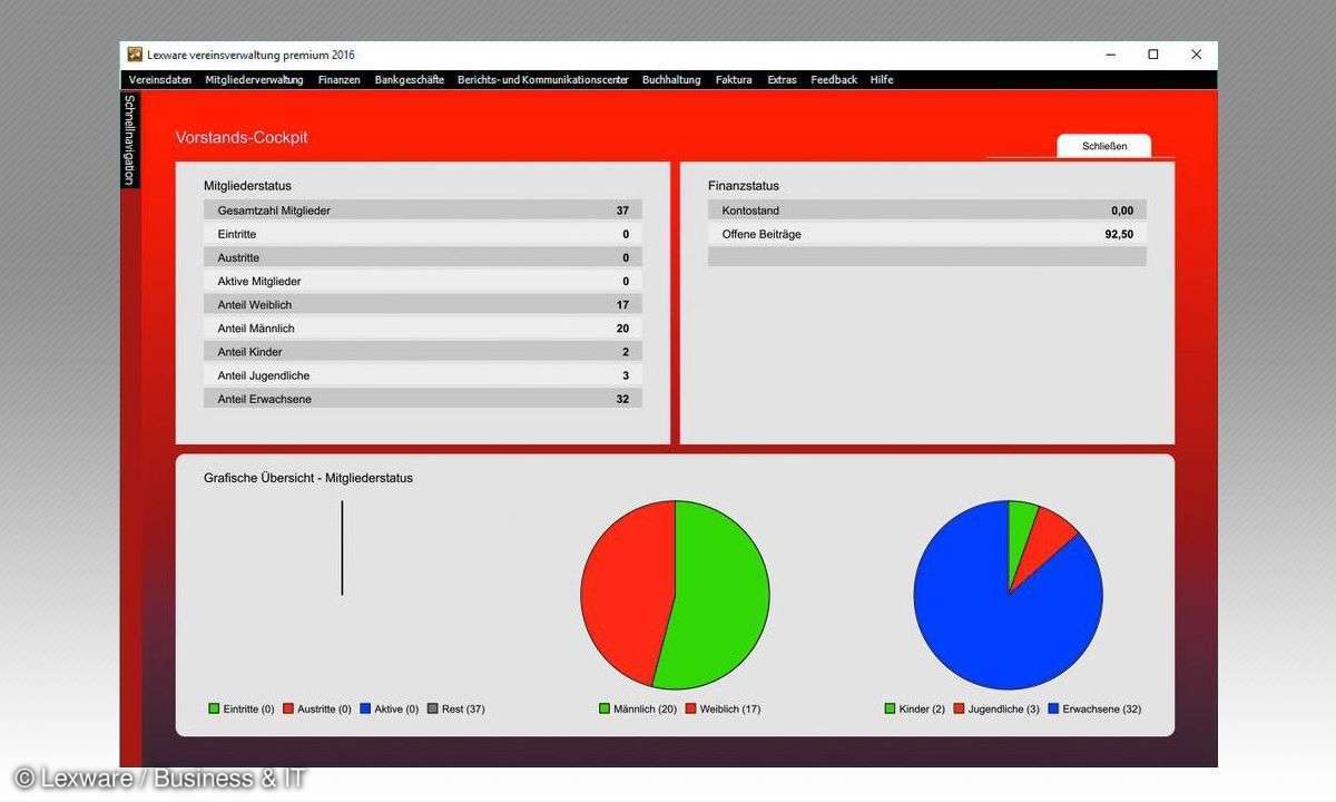 Lexware Vereinsverwaltung Premium 2016: Screenshot
