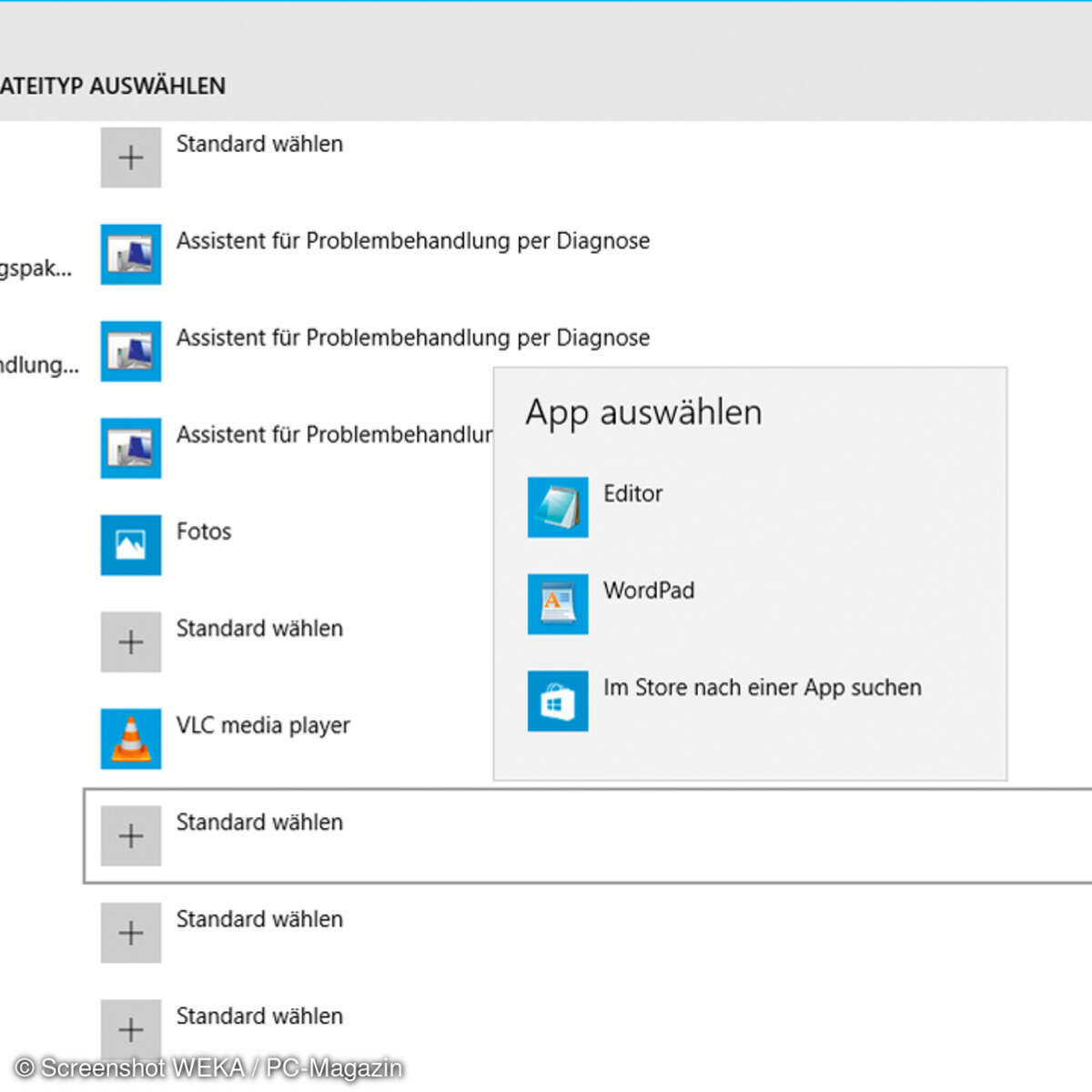 Windows 10 Standard Apps festlegen