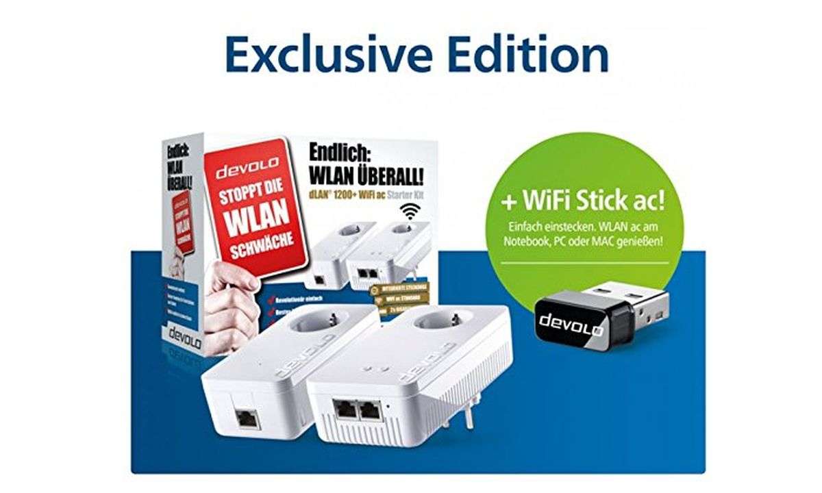 Devolo DLAN 1200+ WiFi AC Starter Kit + WiFi Stick Ac