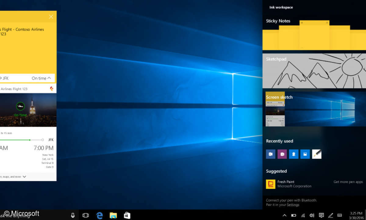 Mit Windows Ink will Microsoft die Eingabe per Stift nutzerfreundlicher gestalten.