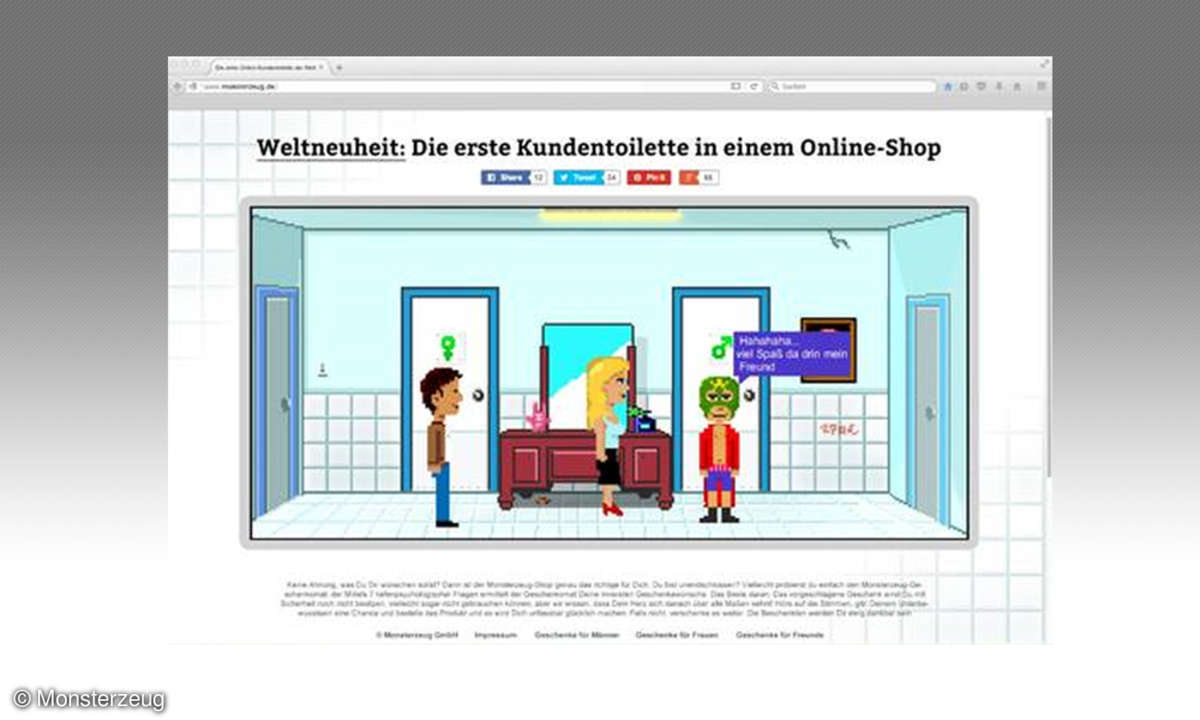 Online-Kundentoilette