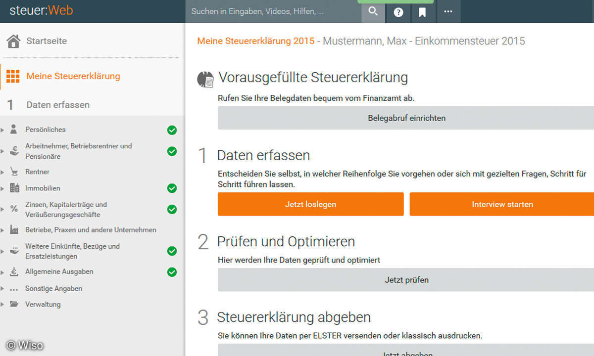 Wiso Steuer web