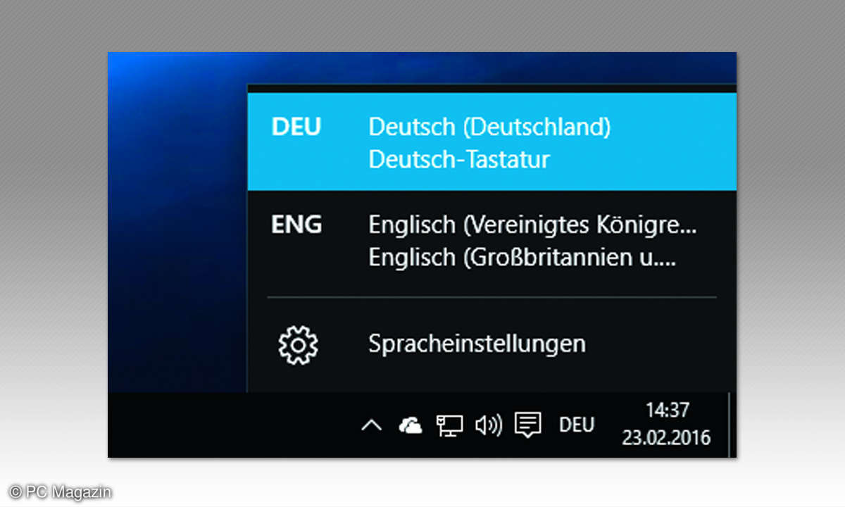 Windows 10 Tastaturlayout