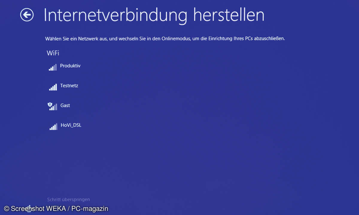 2. Schritt: Eine Internetverbindung schaffen