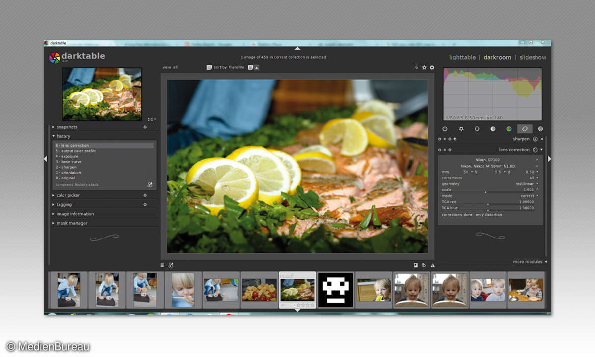 Darktable Objektivkorrektur