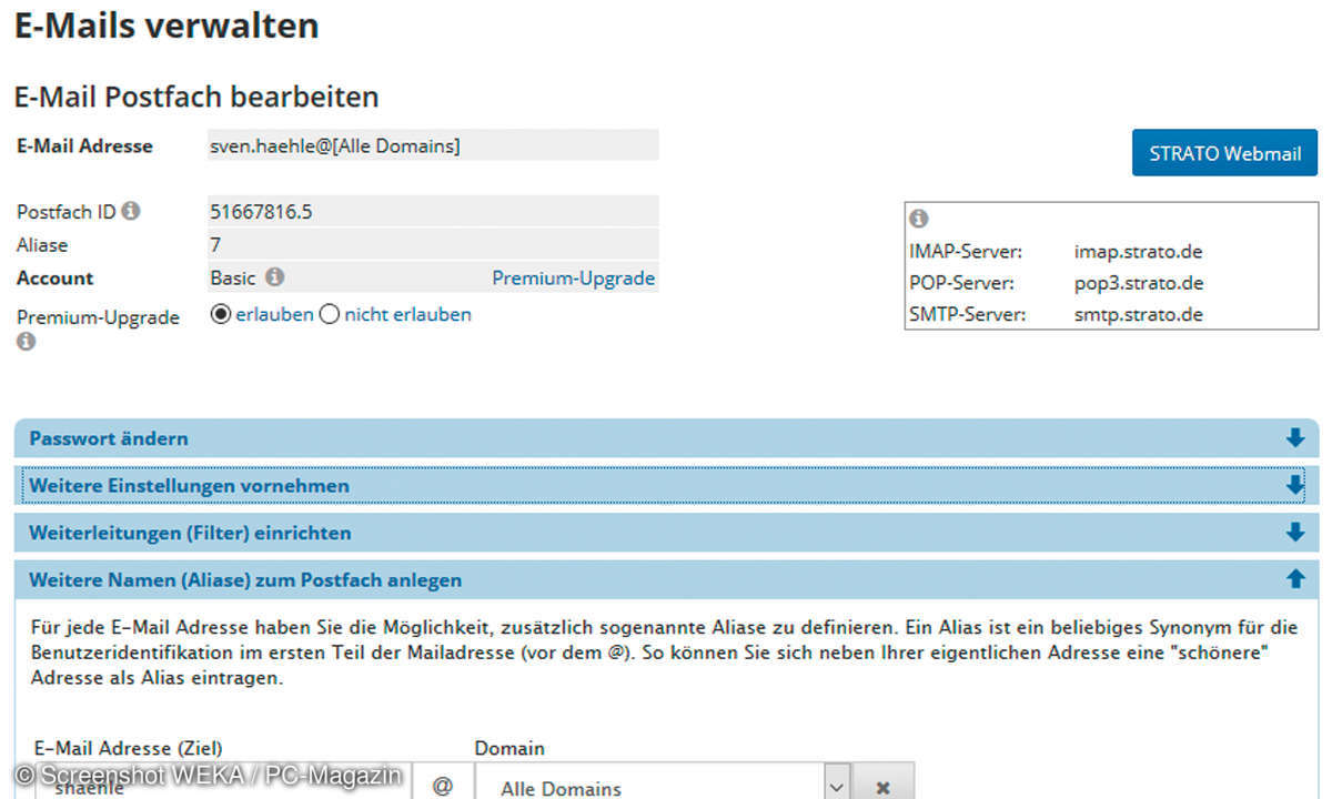 Outlook E-Mails verwalten