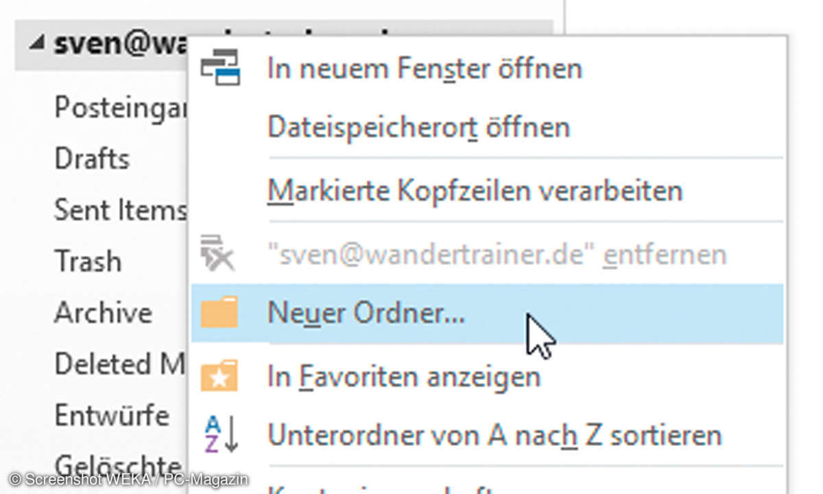 Outlook IMAP-Konten