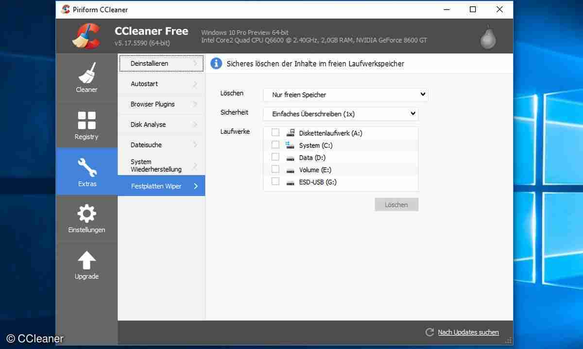 Melone Verschwörung Das Gerät ccleaner festplatte löschen Sich schlecht