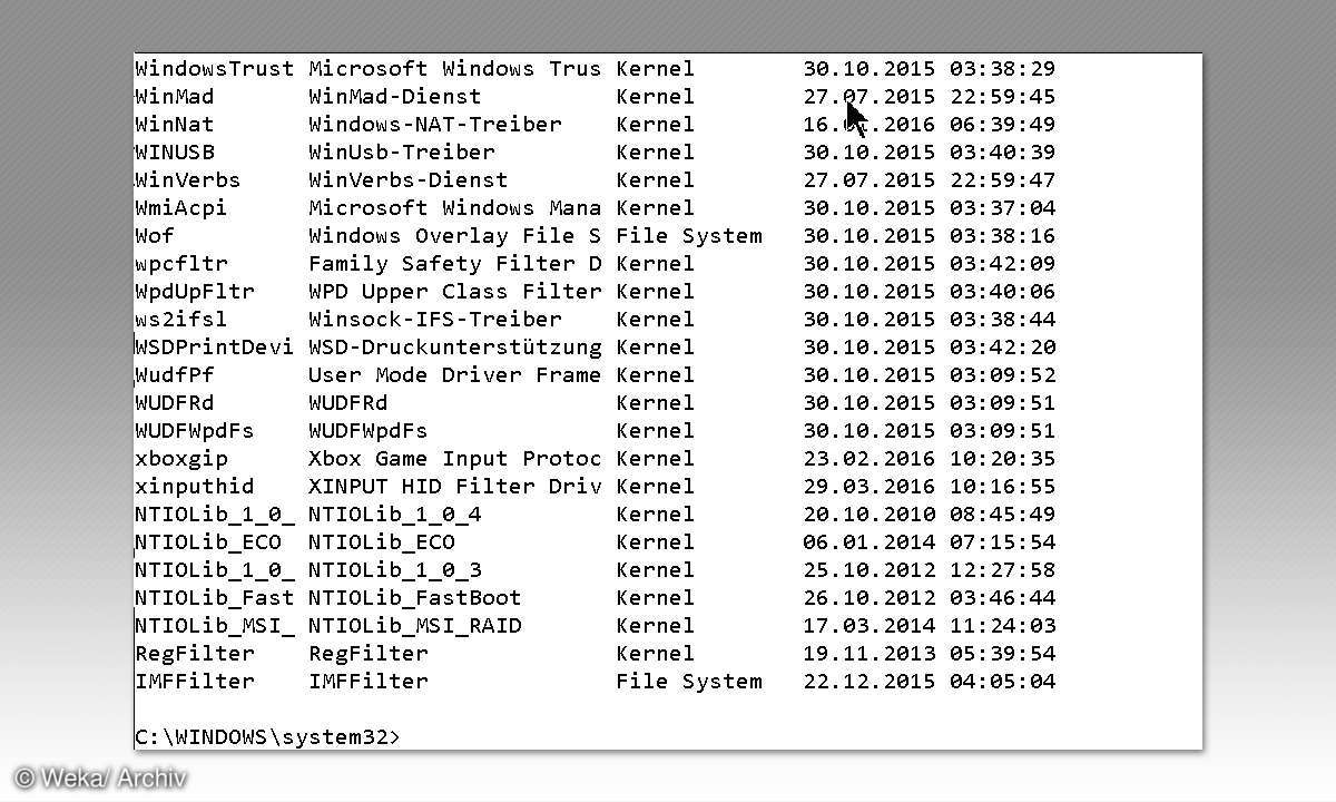 Screenshot: deliverquery