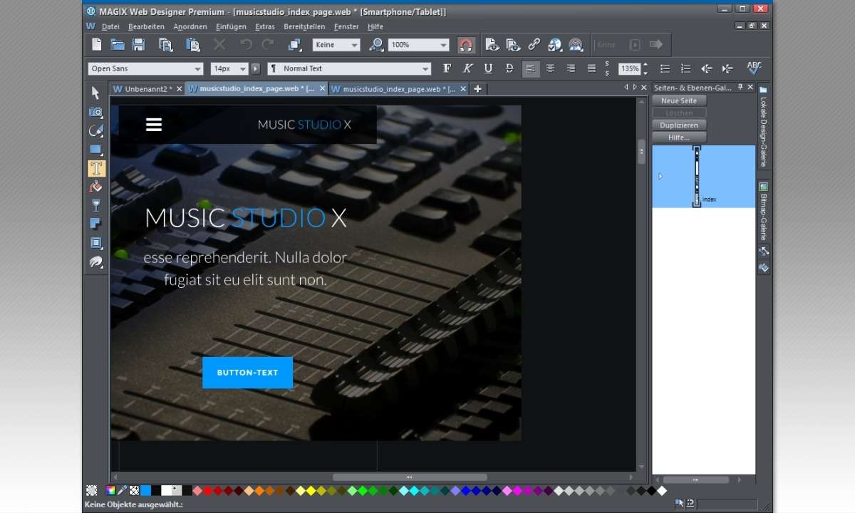 Magix Web Designer 12: Kreatives Webdesign ohne Programmieren