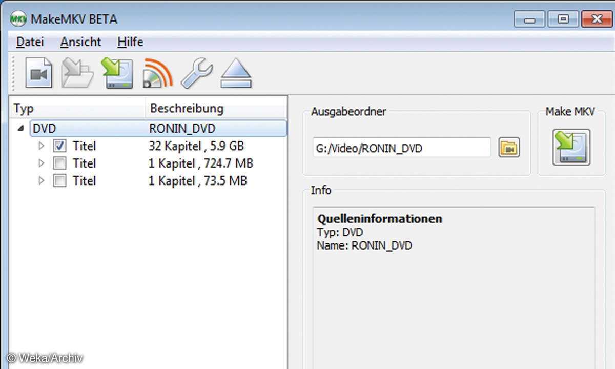 MakeMKV Screenshot