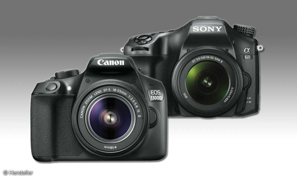 Canon EOS 1300 und Sony A68