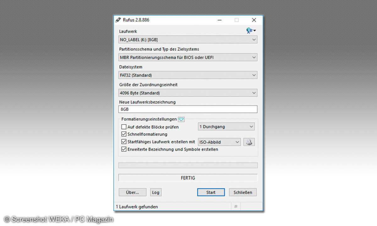 Freeware Rufus