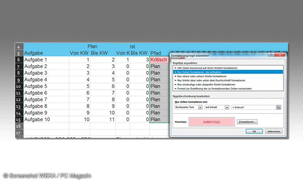 Excel Projektplanung