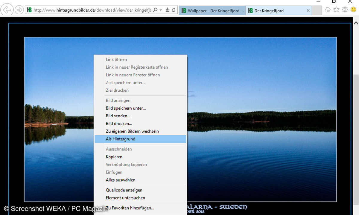 Hintergrund wählen