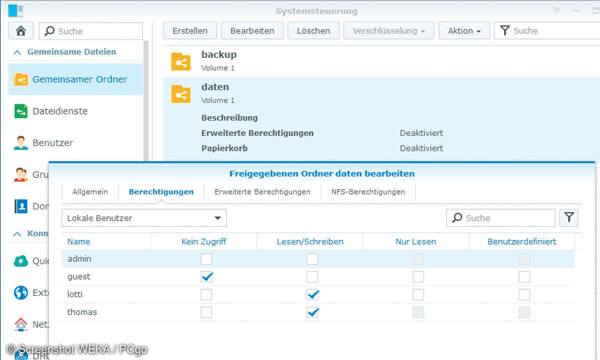 Berechtigungen optimal setzen