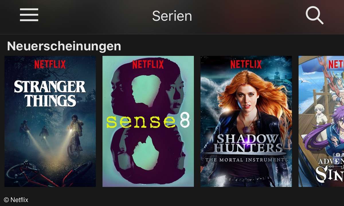 Netflix App Screenshot Neuheiten