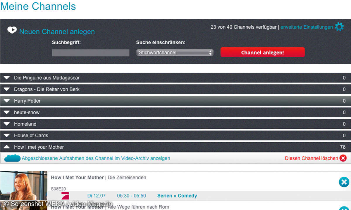 SaveTV Channels