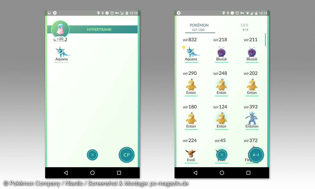 Pokémon nach Arena heilen