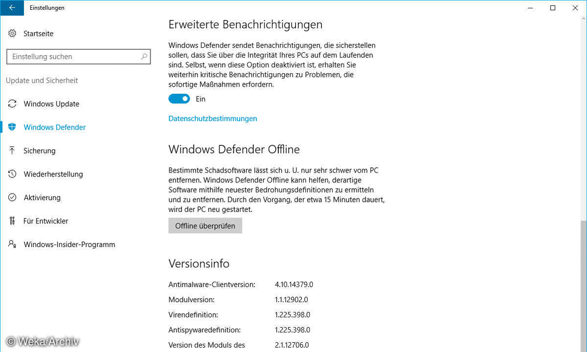 Windows 10 Defender