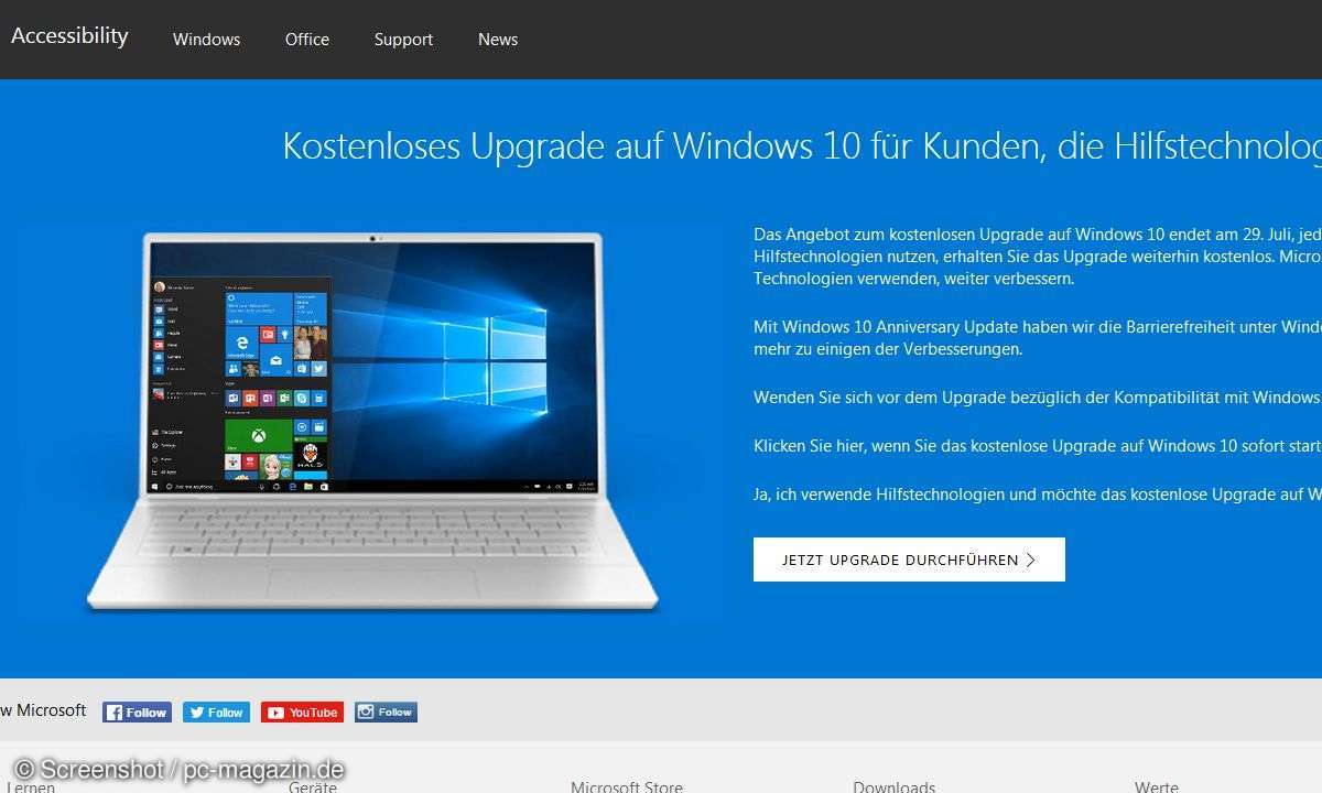 Windows 10: Das Gratis-Update lässt sich nach Frist-Ende weiter nutzen