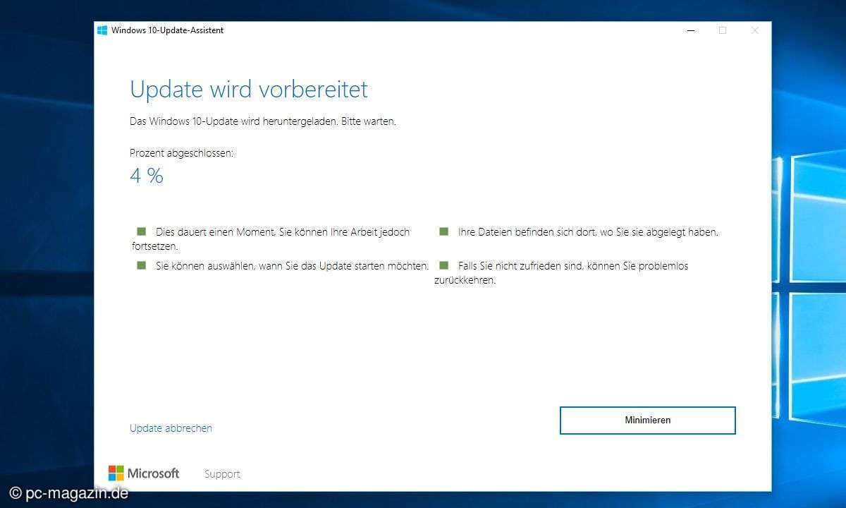 Windows 10: Anniversary Update erzwingen