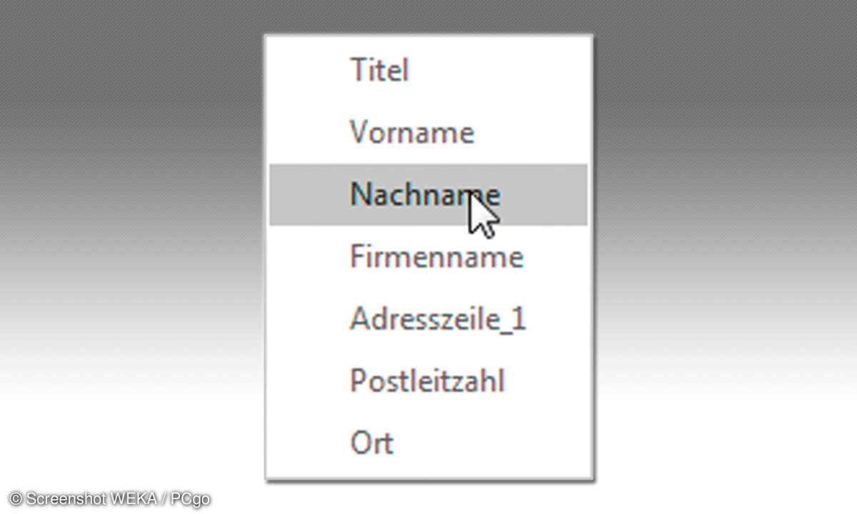 personalisierte Felder