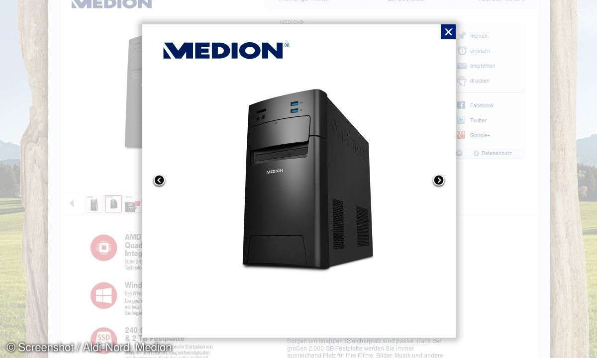 Medion Akoya P4130 D: Neuer Aldi PC