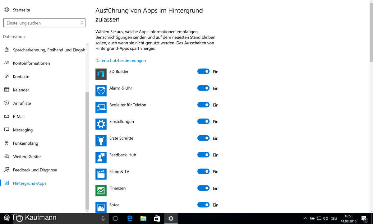 Screenshot: Windows 10