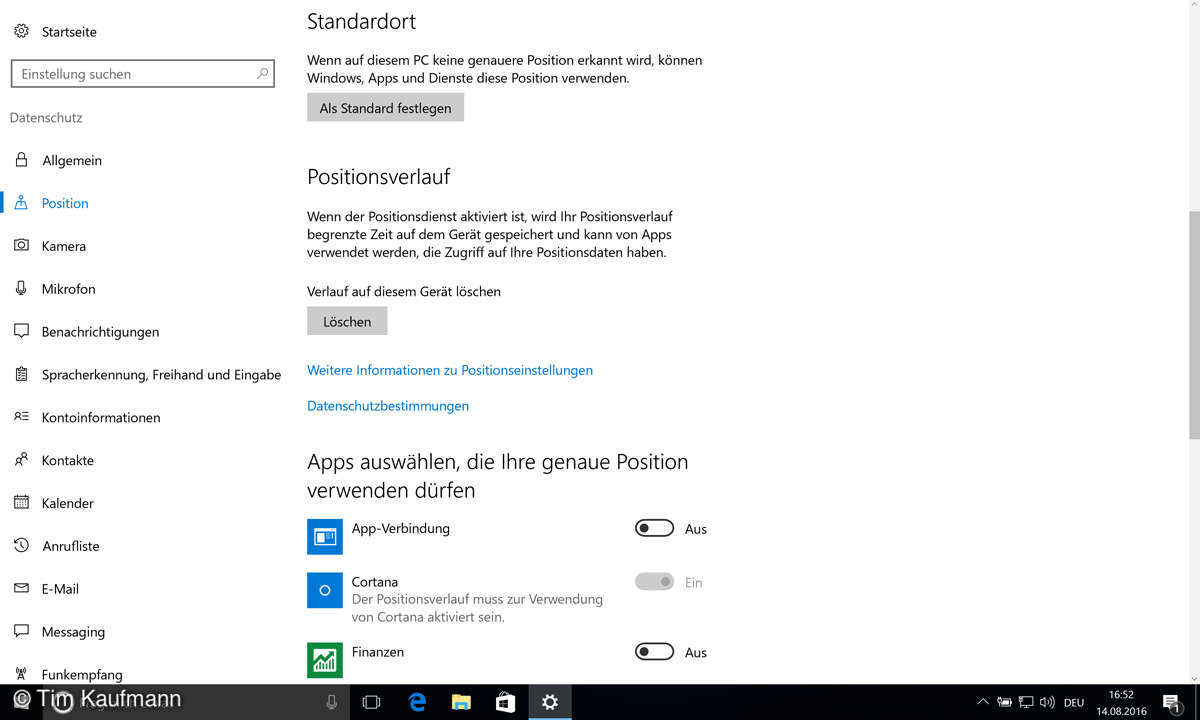 Screenshot: Windows 10