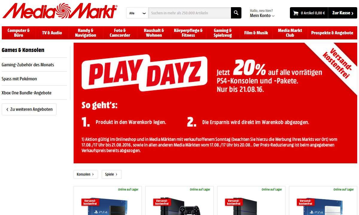 PS4-Aktion bei Media-Markt