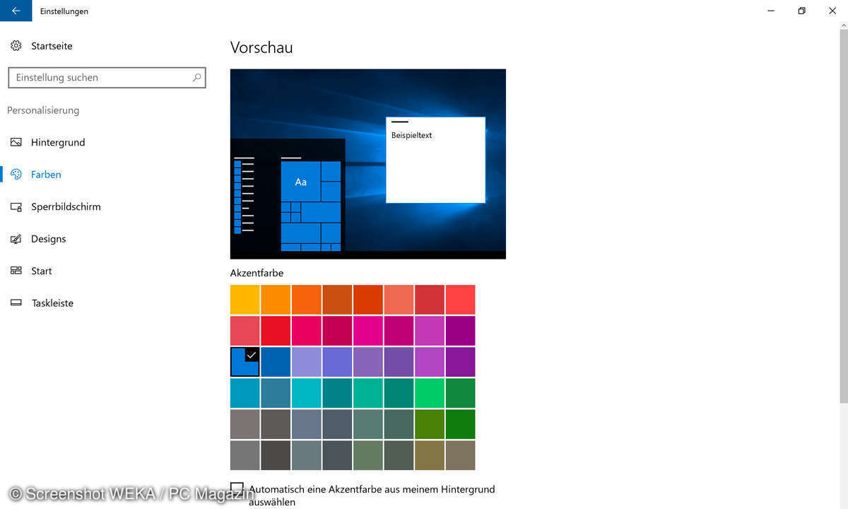 Windows 10 Farbeinstellungen