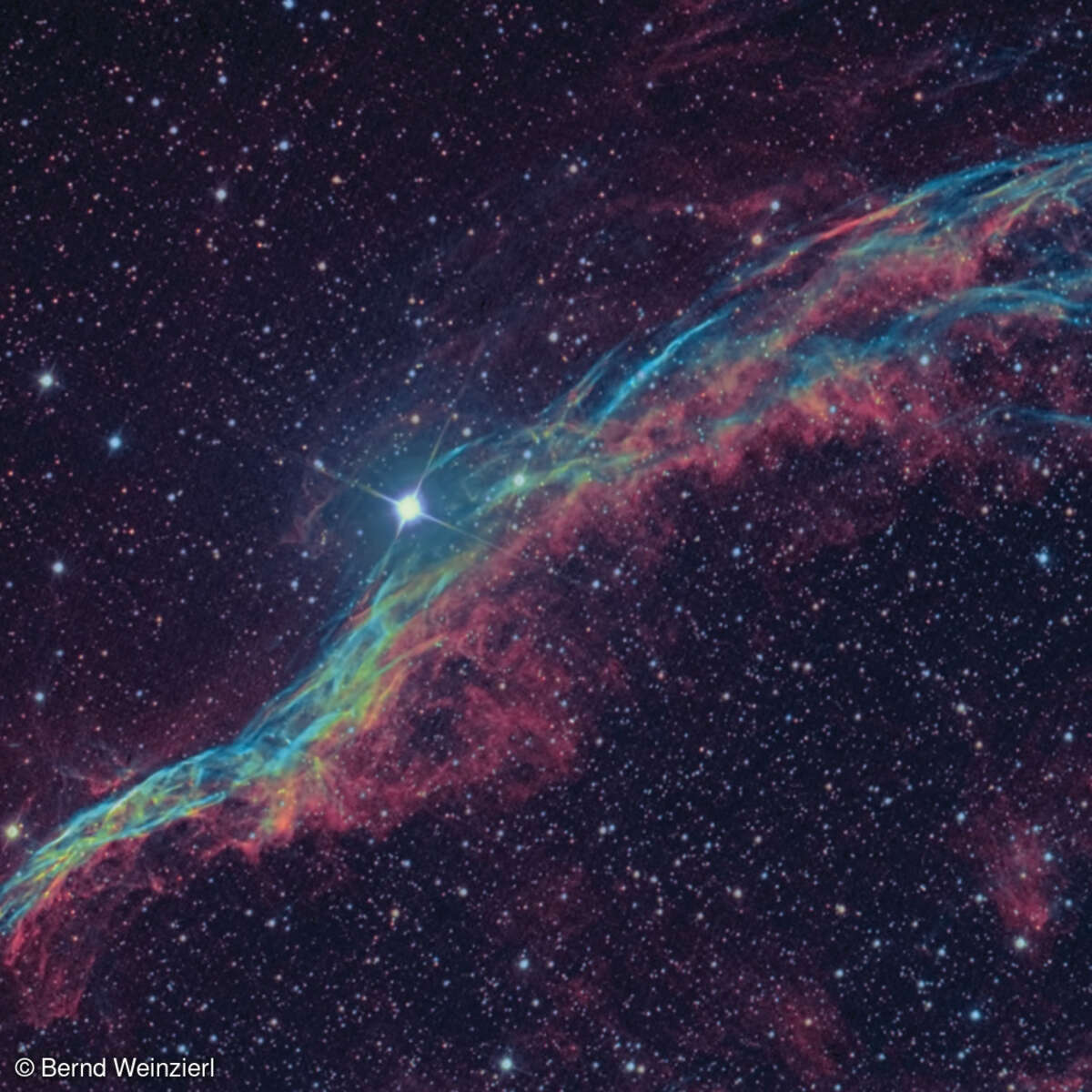 Sternbild mit Objekt NGC6960 aufgenommen