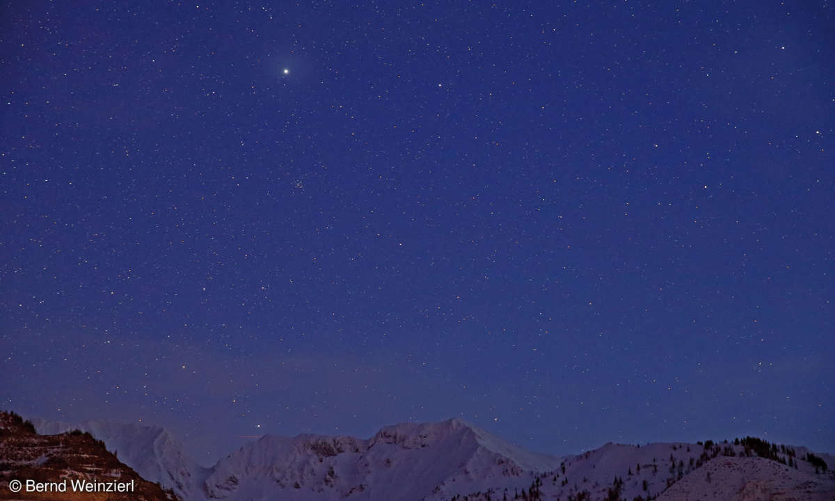 Sirius über dem Erzgebirge