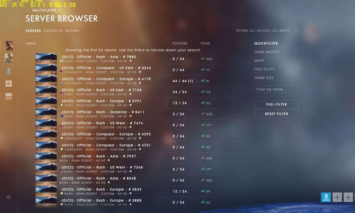 Battlefield 1: Open-Beta mit Server-Browser im Spiel