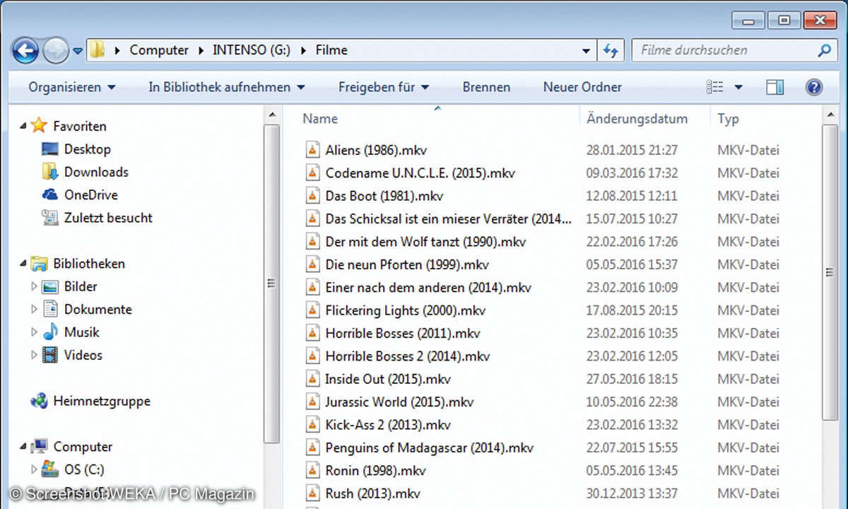 Plex Media Server Filmdateien